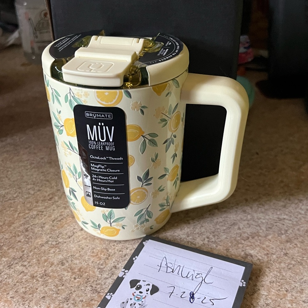 BrüMate MÜV Lemon Print Coffee Mug